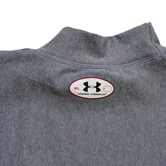 Under Armour Women’s L Fitted Mock Neck Compression Long Sleeve Grey Shirt - Picture 6 of 11
